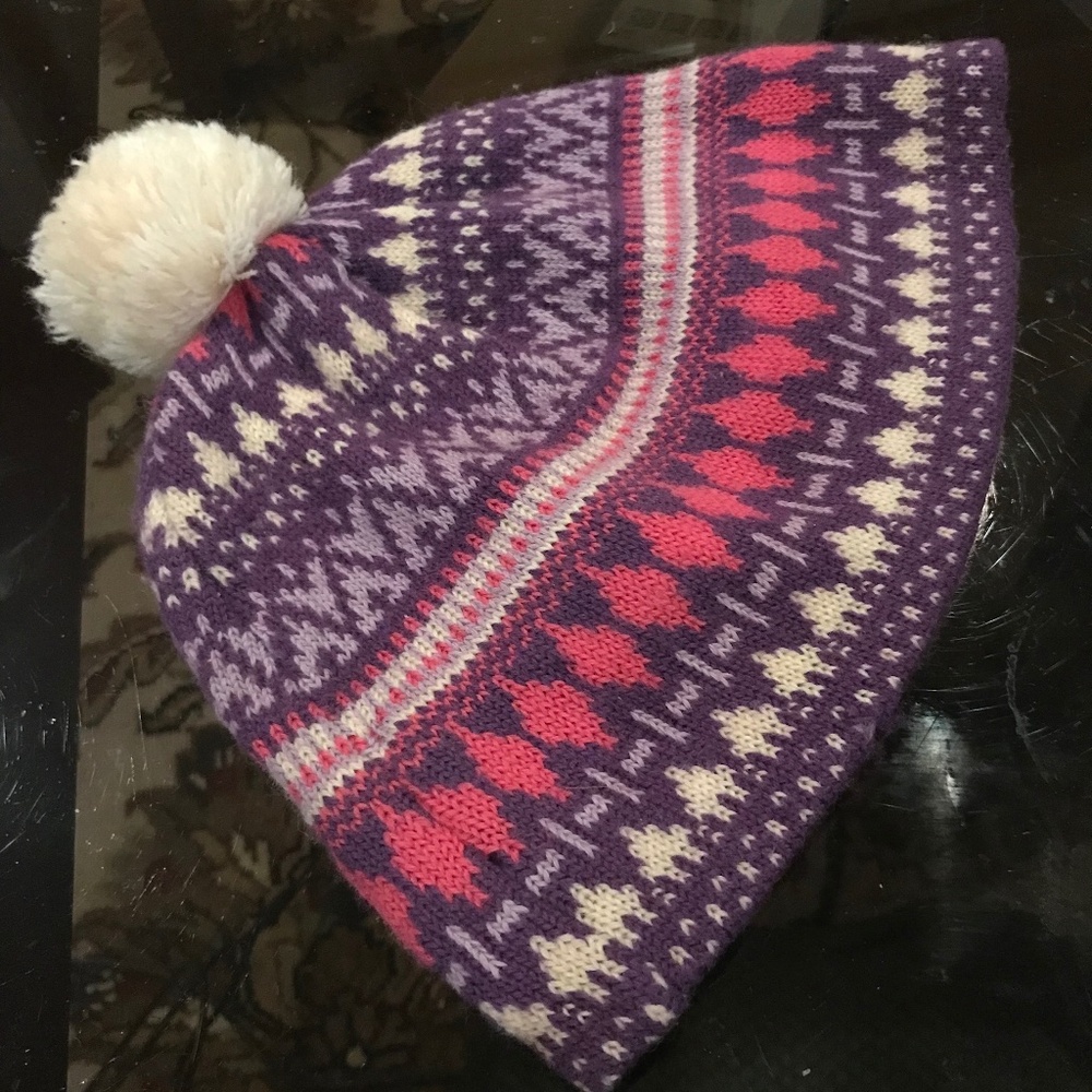 Colourful knitted toque